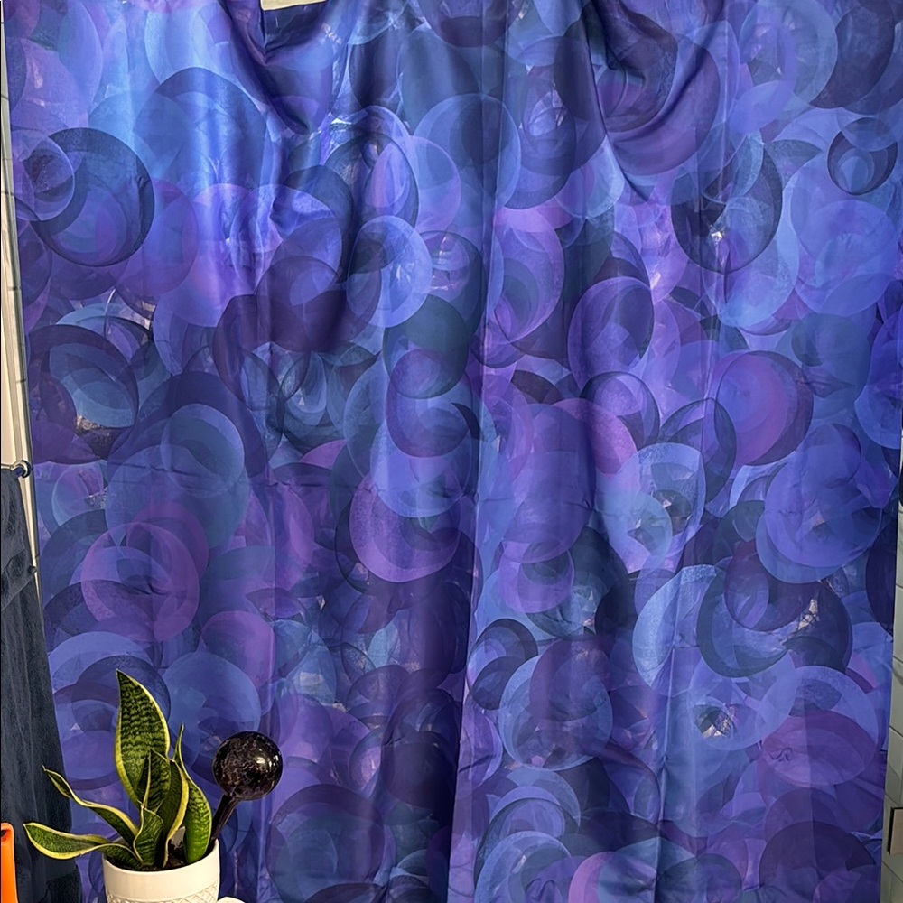 Purple and Blue Shower Curtain